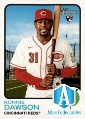 2022 Topps Heritage #217 Ronnie Dawson Rookie Card Reds RC
